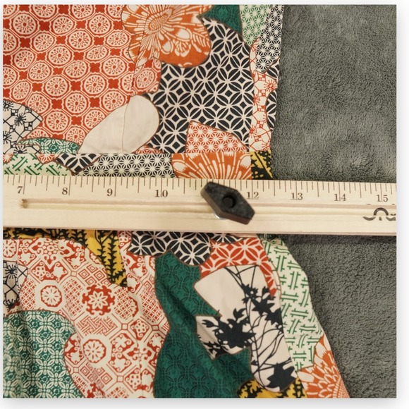 LL Bean Fit Flare Sundress  Size 0 Patchwork Print Paisley Spaghetti Straps Boho - Picture 11 of 13